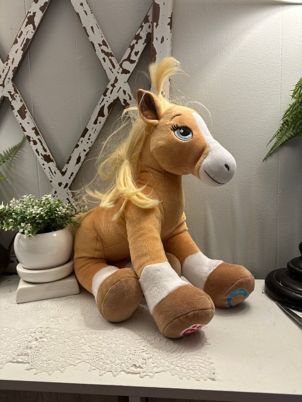 Build-A-Bear Workshop Plush 16" BAB the Palomino Pony Horse 2016